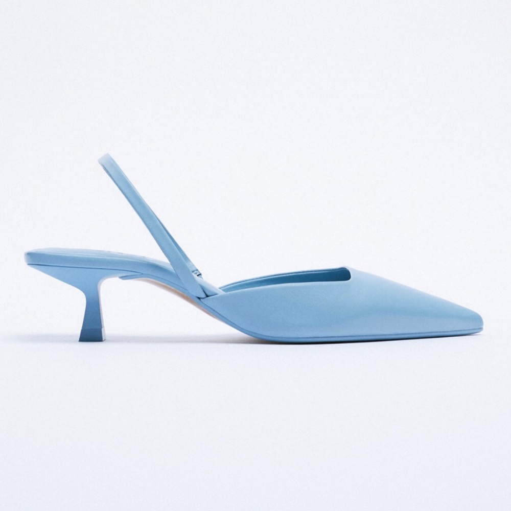 Zara Leather Slingback Heels